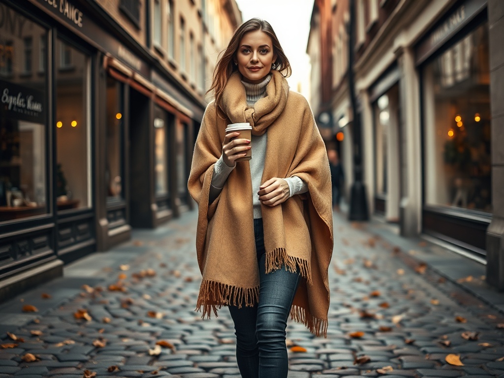 kipor.ro | Cum să folosești eșarfele mari ca pelerine sau poncho-uri